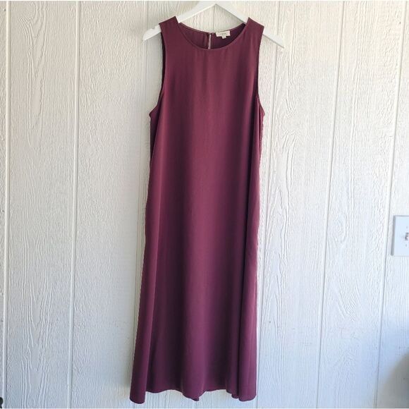 Aritzia Wilfred Maroon Sleeveless Maxi Dress - Picture 1 of 8